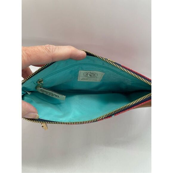Spartina Little Bermuda Wristlet Wallet Canvas and Leather - Picture 12 of 14